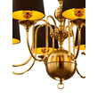Candelabru modern crom abajururi textile negre 8xE27/60W Batumi 1952 Jupiter